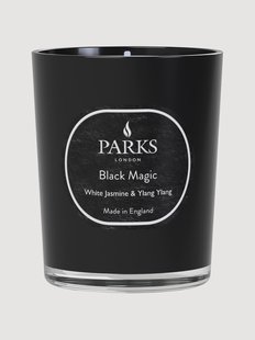 Handgemaakte geurkaars Black Magic (witte jasmijn, ylang ylang &amp; sandelhout)