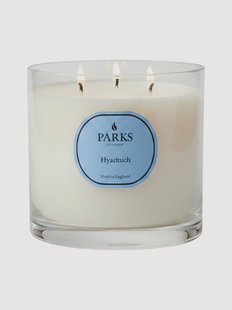 Handgemaakte 3-lonts geurkaars Vintage Aromatherapy (hyacint, groene bloemen &amp; witte muskus)