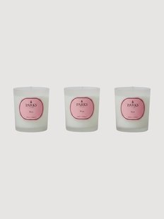 Handgemaakte geurkaarsen Vintage Aromatherapy (rozenwater, witte bloemen &amp; zachte muskus), 3-delig