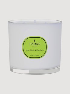 Handgemaakte 3-lonts geurkaars Vintage Aromatherapy (limoen, basilicum &amp; mandarijn)