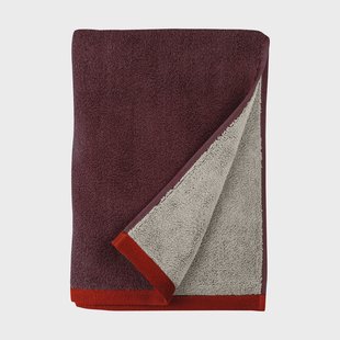 Mette Ditmer Soft handdoek 50x90 cm Grijs-Rood (grijs-rood), 50x90 cm