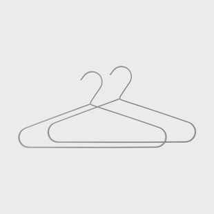 Mette Ditmer Hang-it kledinghanger 2-pack Zilverkleurig