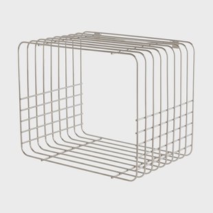 Mette Ditmer Wire wandplank Short, chroom, 26x38x30,5 cm