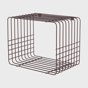 Mette Ditmer Wire wandplank Short, rood, 26x38x30,5 cm