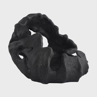 Mette Ditmer Reef stompkaarsenhouder Zwart, Ø16,5x13 cm