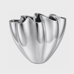 Mette Ditmer Shell vaas Large, 30 cm, chroom