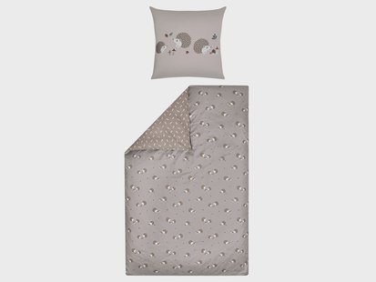LUPILU Kinder polyester satijn dekbedovertrek, 140 x 200 cm (Bruin)
