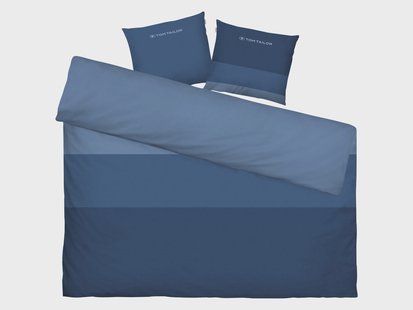 TOM TAILOR Flanellen beddengoed, 240 x 220 cm (Donkerblauw)
