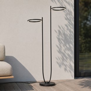 Sylvara LED buiten vloerlamp, 2-lamps, CCT, zwart, IP44 Lucande - Designer - Metaal - Meerdere lampen
