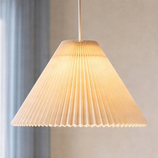 Nola hanglamp Percy, beige, Ø 42 cm, linnen