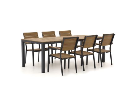 + 10% kassakorting | Bellagio Fidenza 220cm dining tuinset 7-delig stapelbaar - Laagste prijsgarantie!