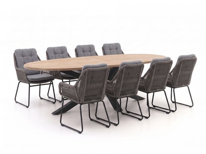 + 10% kassakorting | Intenso Isorella/ROUGH-Y Ellips 280cm dining tuinset 9-delig - Laagste prijsgarantie!
