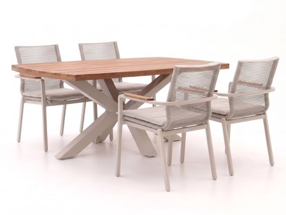 + 10% kassakorting | Bellagio Marudo/Induno Deens Ovaal 180cm dining tuinset 5-delig stapelbaar - Laagste prijsgarantie!