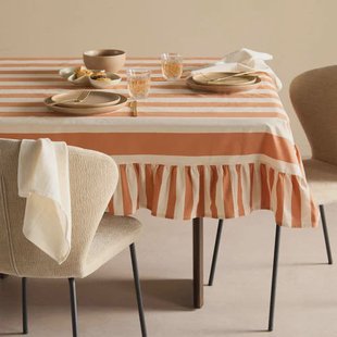 NOUS Living katoenen tafelkleed Tess - oranje