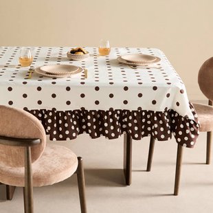 NOUS Living katoenen tafelkleed Tess - bruin