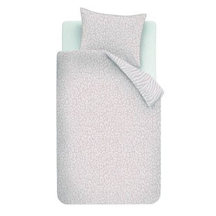 Riviera Maison katoenen grafische 1-persoons dekbedovertrek 140x220 cm - zand