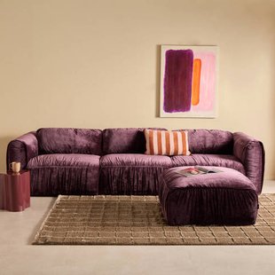 NOUS Living 3-zitsbank met hocker Kaia