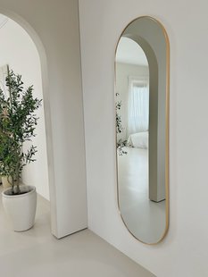 Ovale spiegel 190x60 cm - Zacht Goud