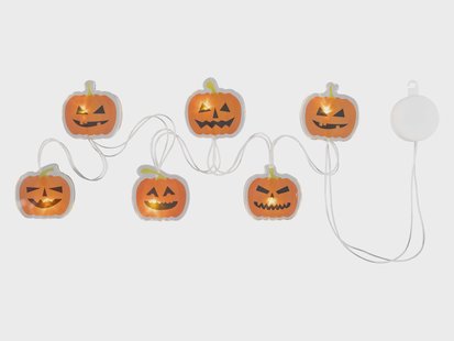 Halloween LED-raamstickers (Pompoenen)