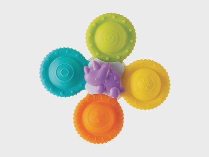 INFANTINO Badspeelgoed siliconen pop-up spinner, met zuignap