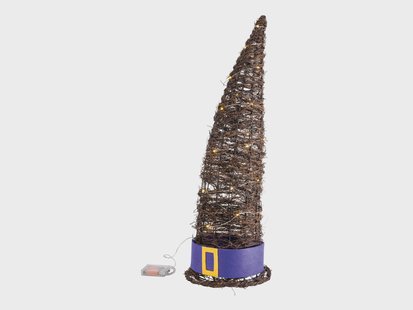 Halloween LED-heksenbezem of -heksenhoed