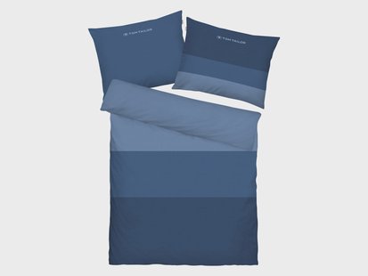 TOM TAILOR Flanellen dekbedovertrek, 140 x 200 cm (Blauw)