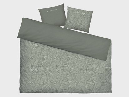 TOM TAILOR Flanellen beddengoed, 240 x 220 cm (Donkergroen)