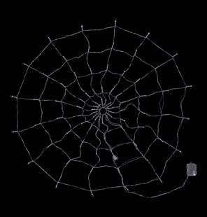 Halloween LED-spinnenweb, 120 cm (Lila)