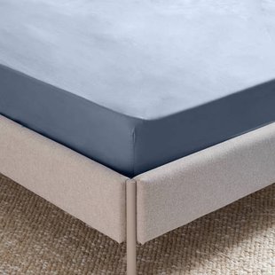 NOUS Living katoen-satijnen hoeslaken (tot 25 cm) - blauw