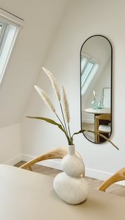 Ovale spiegel 150x45 cm - Zwart