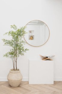 Ronde spiegel Eikenhout 80 cm