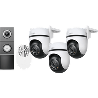 TP-Link Tapo C520WS 3-Pack + D235 Smart Battery & Wired Doorbell