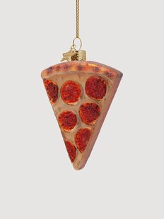 Mondgeblazen kerstornament Pizza Slice
