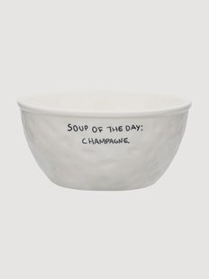 Handgemaakte kleine schaal Soup of the Day