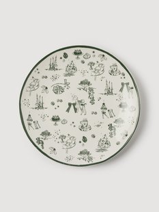 Designer kerstdinerborden Clarette van Agathe Marty, 4-delig