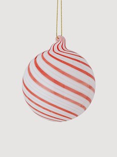 Mondgeblazen kerstballen Zwirl, 2-delig