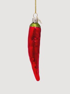 Mondgeblazen kerstornament Red Chili Pepper