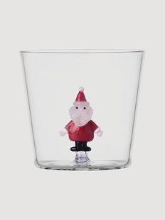 Handgemaakte tumbler Christmas Tales met kerstmanfiguur