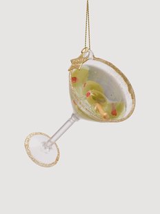 Mondgeblazen kerstornament Classic Martini Cocktail