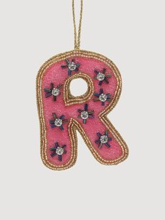 Handgemaakt kerstornament Initial