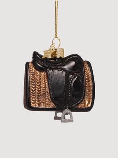 Mondgeblazen kerstornament Horse Saddle