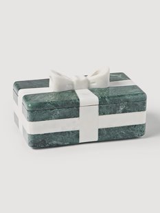 Decoratieve kerstdoos Cutemas van marmer, B 19 cm
