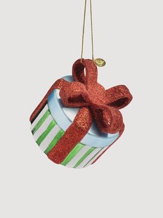 Handgemaakt kerstornament Gift van glas