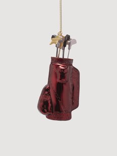 Mondgeblazen kerstornament Golf Bag
