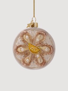 Mondgeblazen kerstornament Oyster Plate