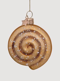 Mondgeblazen kerstornament Cinnamon Roll