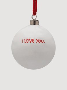 Handgemaakte kerstbal I Love You