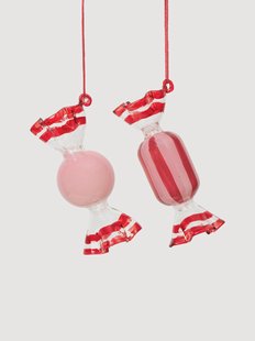 Kerstornamenten Candy, 2-delig