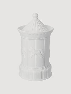 Handgemaakte porseleinen opbergpot Carousel