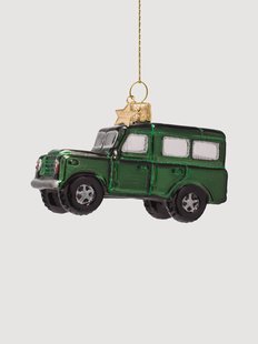 Mondgeblazen kerstornament SUV Car